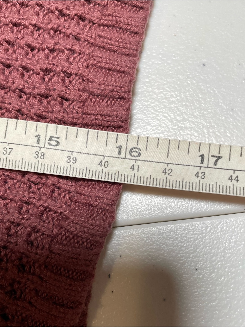 Hollister burgundy waffle-knit cropped mock neck sweater. Size L. - Picture 6 of 7